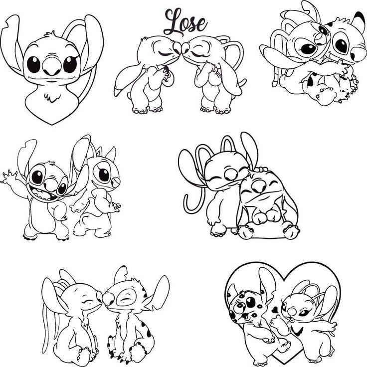 coloring pages for kids with cartoon animals and the word love in black ink on a white background