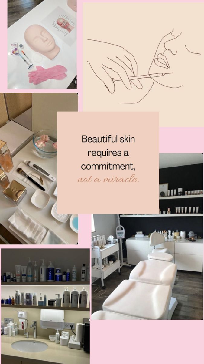 a collage of photos with different types of skin care products on it and the words beautiful skin requires a confinementment