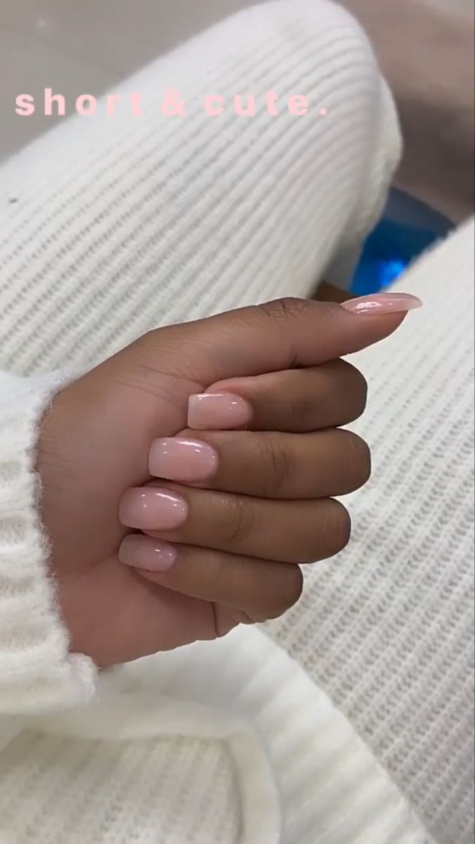 Clean Girl Nails Black Women, Short Summer Nails Black Women, Gel Nails Black Women, Natural Nails Black Women, Short Natural Nails Acrylic, Short Nails Black Women, Nude Nails Black Women, Natural Square Nails, Blush Pink Nails