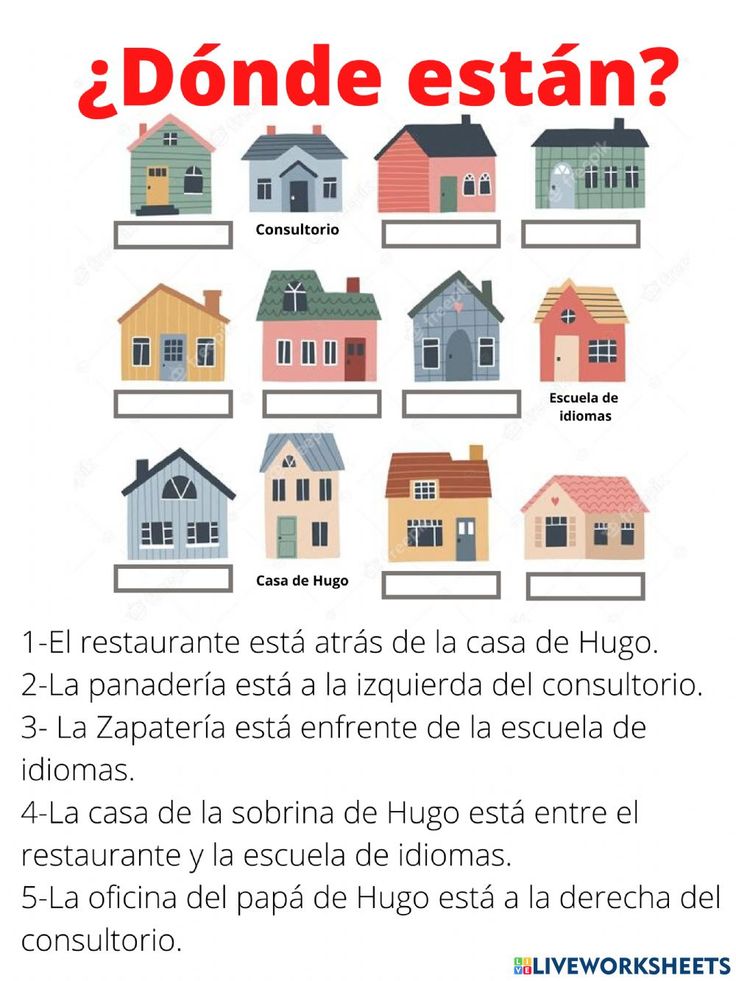 a poster with different types of houses in spanish