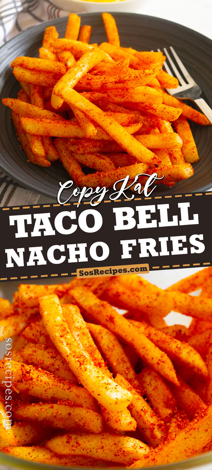 there is a plate with taco bell nacho fries on it and the title says copy shop taco bell nacho fries