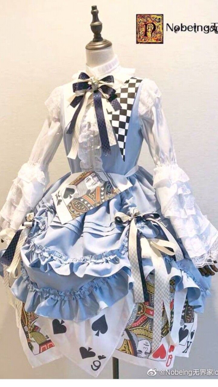 Wonderland Dress, Over Skirt, Old Fashion Dresses, Poker Cards, Fantasy Dress, Asymmetrical Design, Cute Outfit, Really Cute Outfits, Kawaii Clothes