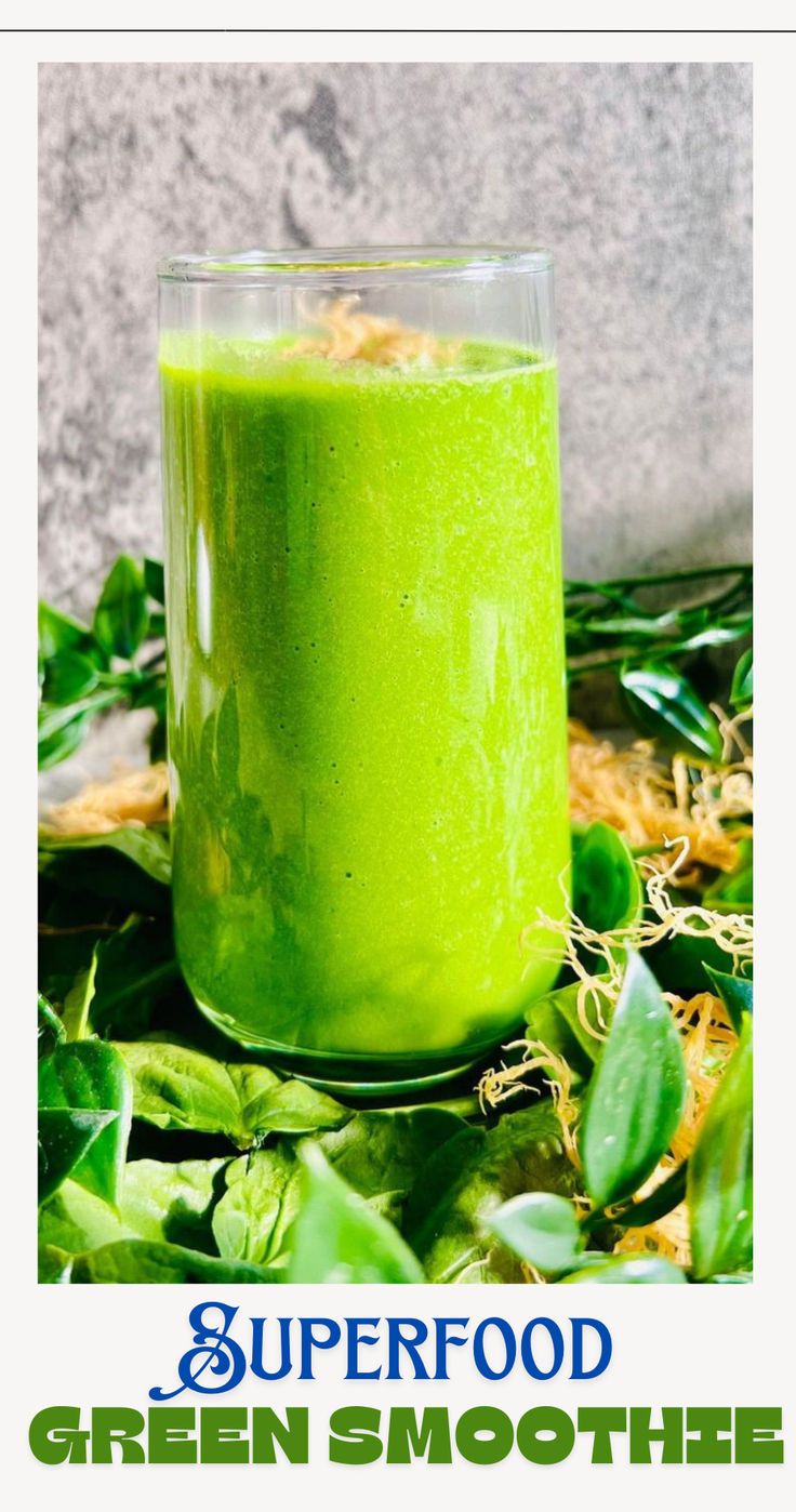 Superfood Green Smoothie Sea Moss Smoothie, Benefits Of Sea Moss, Healthy Smoothie Recipes, Kale Smoothie, Smoothies For Kids, Green Magic, Superfood Recipes, Superfood Smoothie, Energy Boost