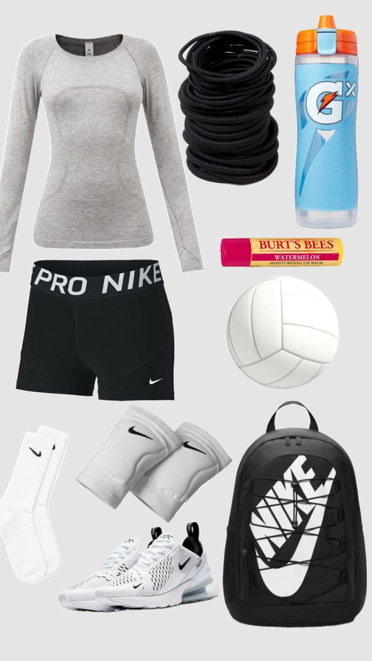 the contents of a woman's athletic outfit