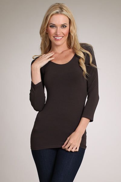 This item is final sale & cannot be accepted for return. This 3/4 Sleeve Top features a Scoop Neck and just the right amount of stretch. Our seamless fabric hugs your body without riding up and is great alone or layered. Spring Seamless Stretch Long Sleeve Top, Fitted Seamless Long Sleeve Top, Solid Color Stretch Long Sleeve Top With Scoop Neck, Stretch Long Sleeve Scoop Neck Top In Solid Color, Solid Stretch Long Sleeve Top With Scoop Neck, Stretch Long Sleeve Top For Fall, Hug You, British Indian, Blonde Girl