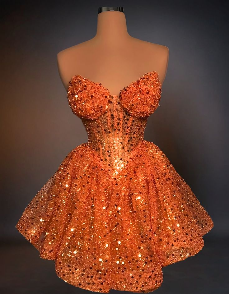 Beaded Lace Dress, Orange Gown, Wedding Groomsmen Attire, Traditional Skirts, Traditional Wedding Attire, Flora Dress, White Wedding Gowns, Sweetheart Prom Dress, Dress Homecoming