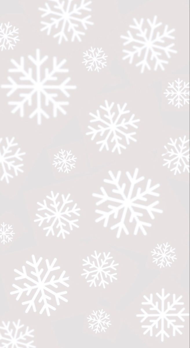 white snowflakes on a light gray background