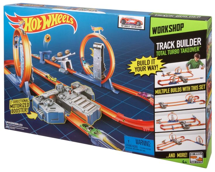 the hot wheels track builder set is in its box