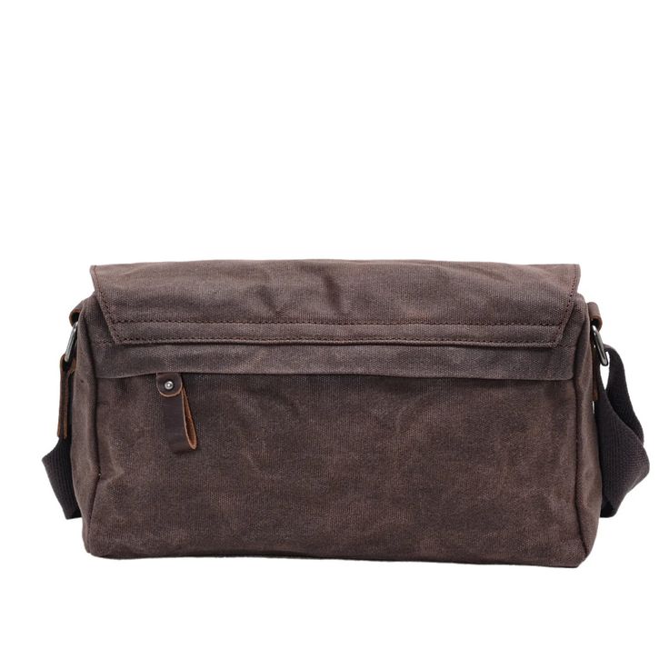 Waxed Canvas Messenger Bag Vintage Casual Large Capacity Crossbody Canvas Bag For Outdoor, Outdoor Large Capacity Crossbody Canvas Bag, Brown Coated Canvas Crossbody Bag, Practical Canvas Bag With Adjustable Strap For Outdoor, Outdoor Waxed Canvas Shoulder Bag With Large Capacity, Large Capacity Waxed Canvas Shoulder Bag For Outdoor, Durable Leather Bags For Everyday Use, Outdoor Canvas Bag With Leather Trim, Brown Satchel Saddle Bag For Outdoor