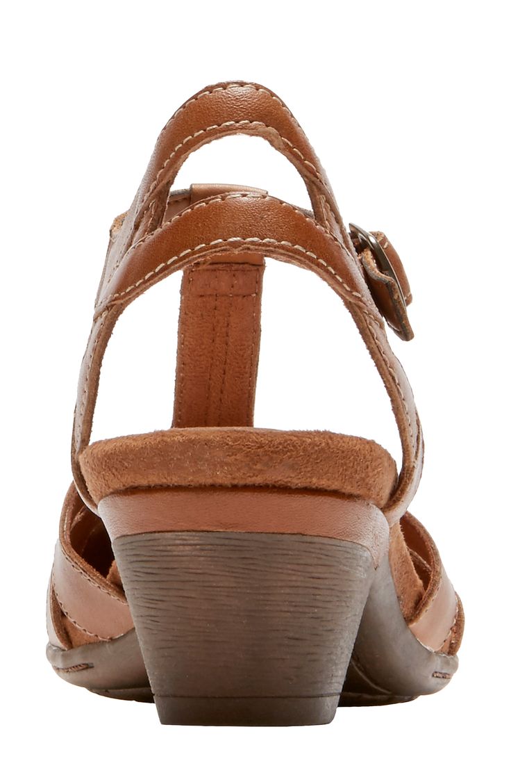 Crafted from sumptuous burnished leather, an airy, versatile sandal features delicate contrast stitching, pretty woven straps and an adjustable buckle closure for a custom fit. Style Name:Rockport Cobb Hill 'Aubrey' Sandal. Style Number: 966400. Adjustable Sandals With Leather Lining For Spring, Adjustable Leather T-strap Sandals With Leather Footbed, Adjustable Leather T-strap Slingback Sandals, Adjustable Leather T-strap Sandals, Adjustable Closed Toe Leather T-strap Sandals, Leather T-strap Sandals With Buckle Closure For Spring, Brown Leather T-strap Sandals With Buckle, Leather T-strap Slingback Sandals, Brown Leather T-strap Sandals With Buckle Closure