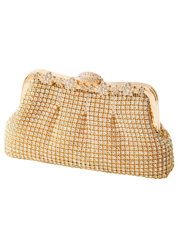 Dinner Diamond-encrusted Clutch Satchel Elegant Gold Clutch For Prom, Glamorous Sparkling Evening Bag For Formal Events, Gold Sparkling Evening Bag For Party, Elegant Gold Bag For Prom, Elegant Sparkling Evening Bag, Elegant Sparkling Evening Bag For Events, Formal Sparkling Clutch, Sparkling Clutch Evening Bag For Formal Occasions, Glamorous Prom Clutch Evening Bag