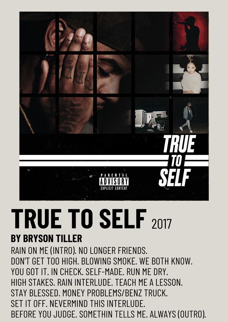 a poster with the words true to self on it