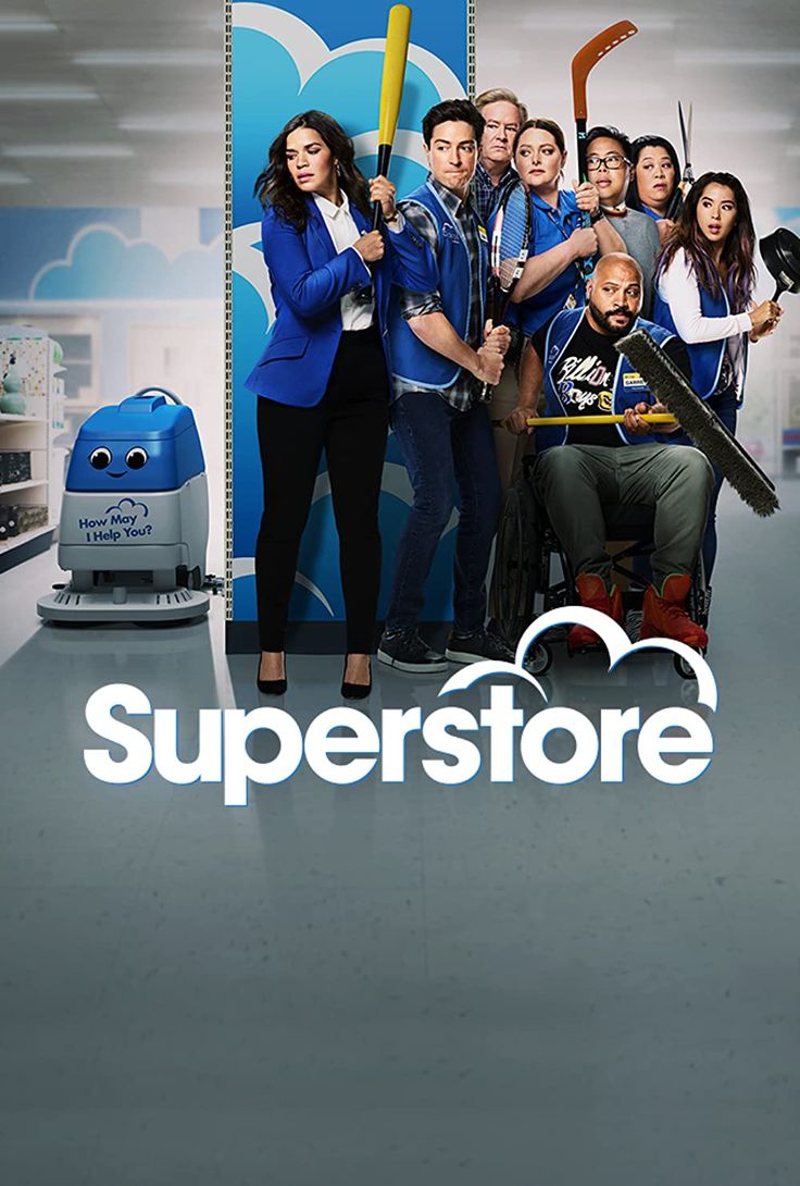 the cast of superstore is posing for a photo