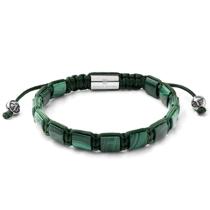 Dowling Brothers - Malachite Luxury Adjustable Gemstone Beads Jewelry, Luxury Adjustable Gemstone Beaded Bracelets, Luxury Adjustable Cord Jewelry As Gift, Luxury Adjustable Natural Stone Jewelry, Luxury Adjustable Jewelry With Natural Stones, Luxury Adjustable Hand-strung Bracelets, Adjustable Silk Cord Jewelry With Sliding Knot, Modern Adjustable Hand-strung Bracelet, Modern Adjustable Hand-strung Bracelets