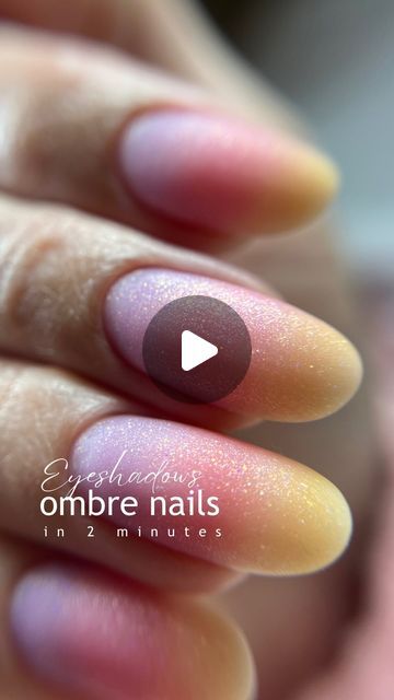 Sasha Podgorny | E-file manicure classes + Salon on Instagram: "Eyeshadows ombré is probably the easiest ombré I’ve ever done!   To learn how to work in my technique and how to speed up - follow the link to book a class.  🗓️April 30-May2  📍San Antonio, TX   #nails#nailsclass #nailclasses #nailvideo#ombrenails#nailtutorials" Subtle Ombré Nails, Ombre Nail Techniques, Eyeshadow For Nails, Eyeshadow Ombre Nails, How To Do Ombre Acrylic Nails, Eyeshadow On Nails How To Apply, Ombre Tutorial Nails, Ombre Nails With Eyeshadow, How To Ombré Dip Nails