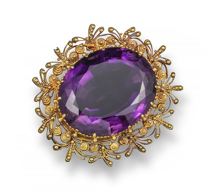 Amethyst Brooch, Gemstone Brooch, Amethyst Cluster, Jewelry Lover, Oval Shape, Rich Color, Jewelry Art, Sapphire Ring, Brooches