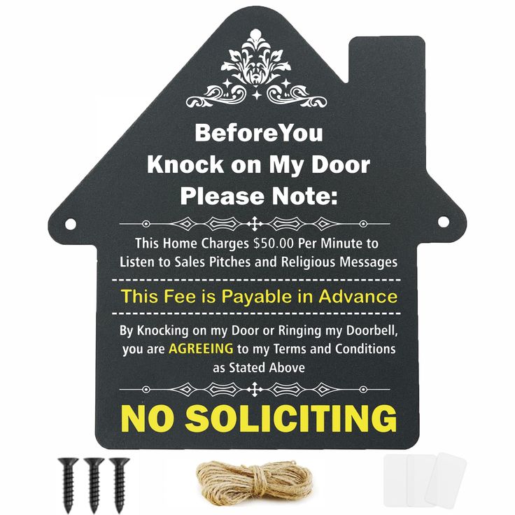 PRICES MAY VARY. Title: House No Soliciting Signs, Funny Dark Humor Front Door No Soliciting Signs, Home No Soliciting Signs, 5.9" x 5.6"Metal No Soliciting Signs （MP-25）. Product Type: Categories > Office & School Supplies > Store Signs & Displays > Store Signs School Supplies Store, No Soliciting Signs, Funny Dark, School Supply Store, Sales Pitch, House No, Signs Funny, Sign Display, No Soliciting