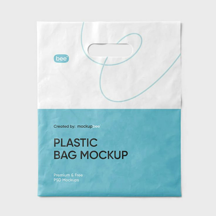 a plastic bag mock up on a white background