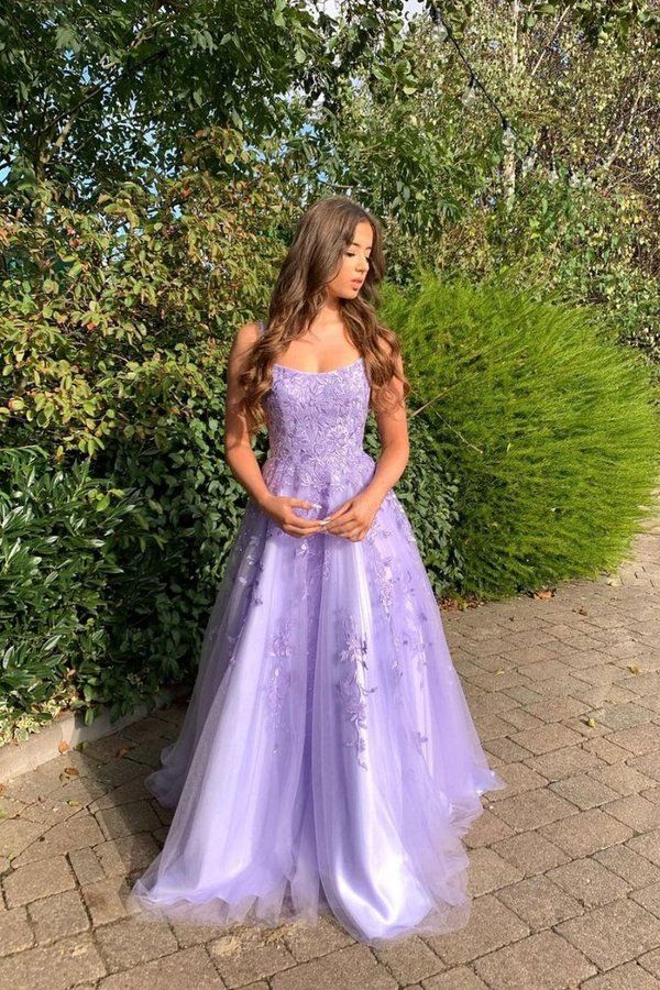 Purple Lace Tulle A-line Evening Dresses Long Prom Dresses for Women A-line Formal Dresses,GD412 on Storenvy Vestido Color Lila, Lilac Prom Dress, Purple Evening Dress, Purple Prom, A Line Prom Dress, Purple Prom Dress, Corset Dress Prom, Lace Formal Dress, Pretty Prom Dresses