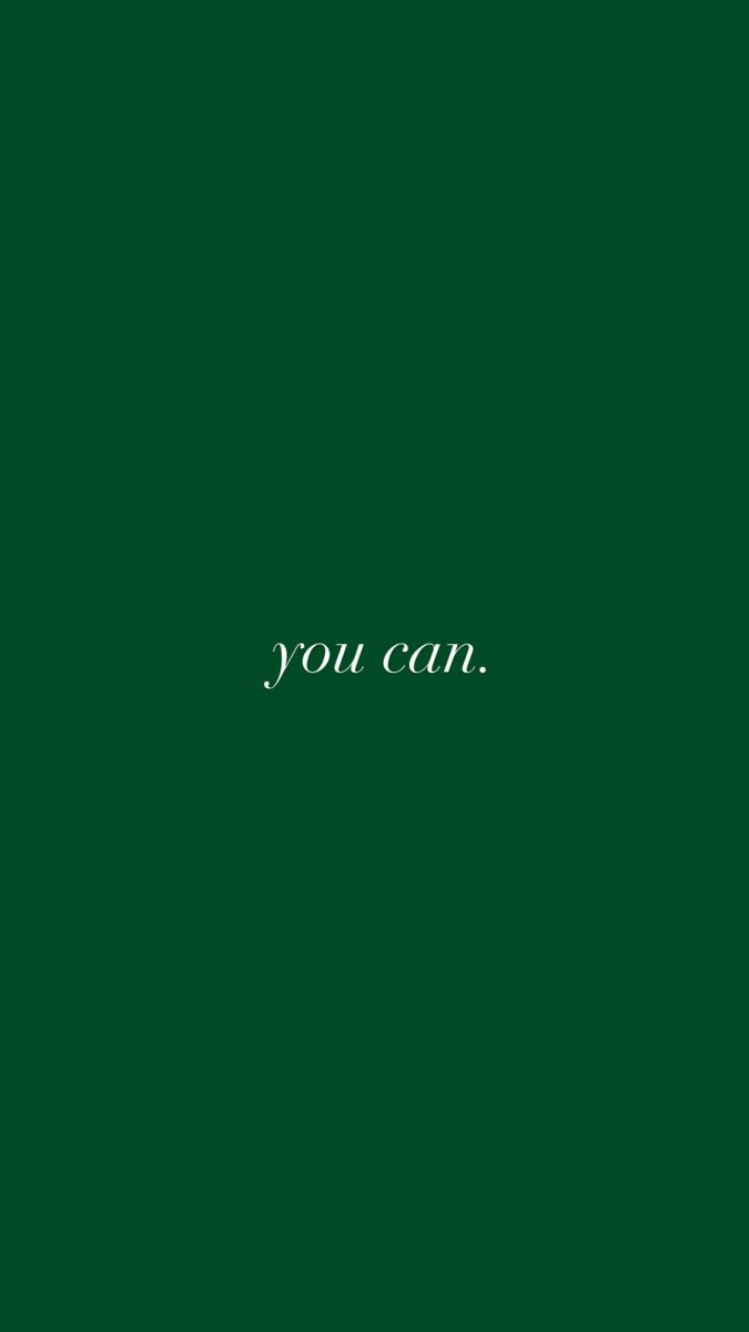 the words you can are written in white on a green background