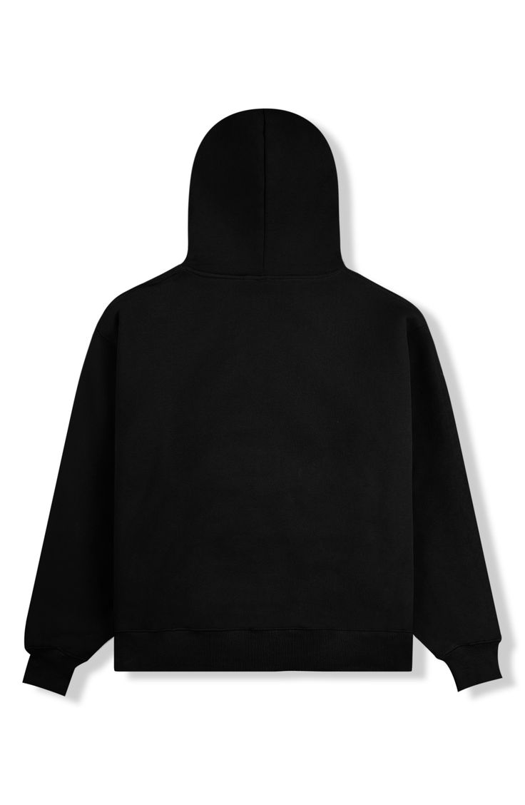 A shiny-studded logo arcs across the chest of this cozy staple hoodie, providing just the right amount of edge. Fixed hood Kangaroo pocket Ribbed cuffs and hem 57% cotton, 43% polyester Machine wash, tumble dry Imported Streetwear Hoodie Sweatshirt With Side Pockets, Black Hoodie With Side Pockets, Black Hooded Hoodie With Side Pockets, Solid Color Hooded Jacket With Ribbed Cuffs For Streetwear, Solid Hooded Jacket With Ribbed Cuffs For Streetwear, Streetwear Hoodie With Adjustable Hood, Solid Techwear Hoodie With Adjustable Hood, Adjustable Hood Streetwear Hoodie, Adjustable Hoodie For Streetwear