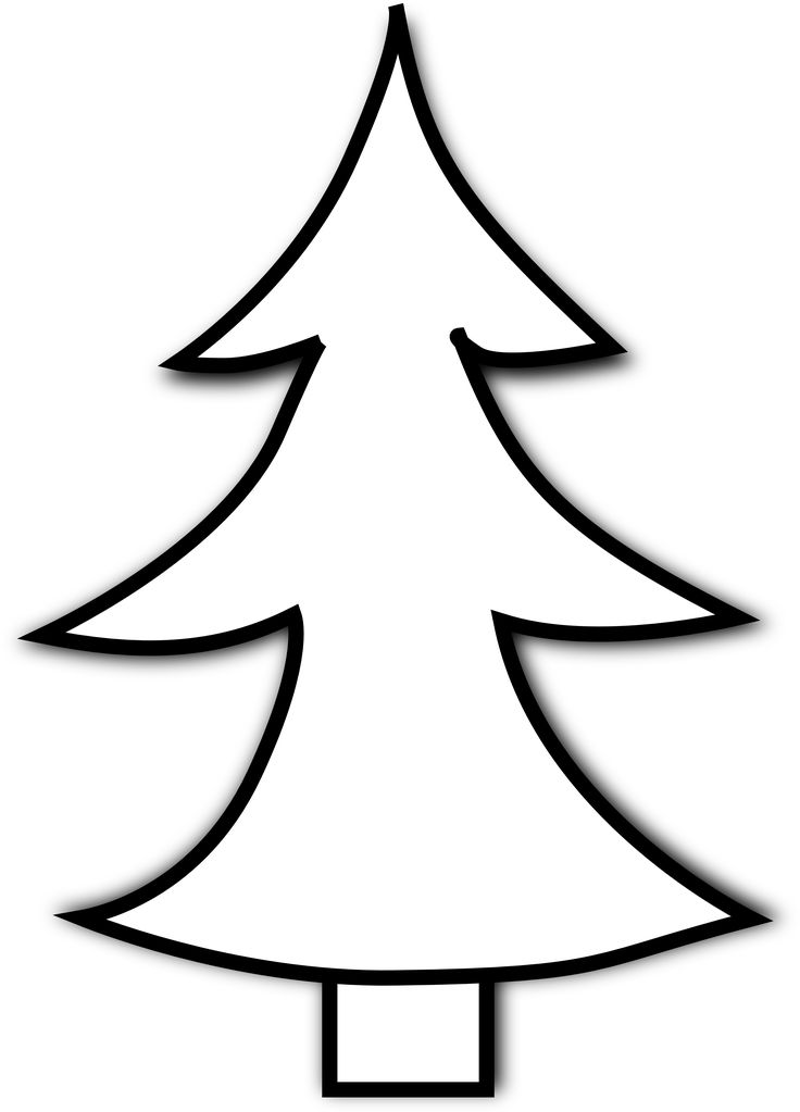 the outline of a christmas tree on a white background