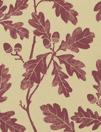 a wallpaper with leaves and acorns in purple on white, as well as the background