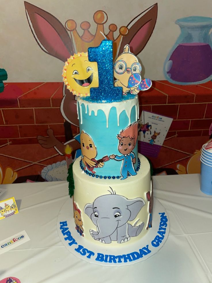 Canticos Birthday Cake NickJr First Birthday Party Cánticos Cake, Canticos Birthday Cake, Canticos Nick Jr Birthday Party, Canticos Birthday Party, Canticos Party, Nick Jr Birthday, Baby First Birthday Cake, Baby Boy 1st Birthday Party, 1st Birthday Party Themes