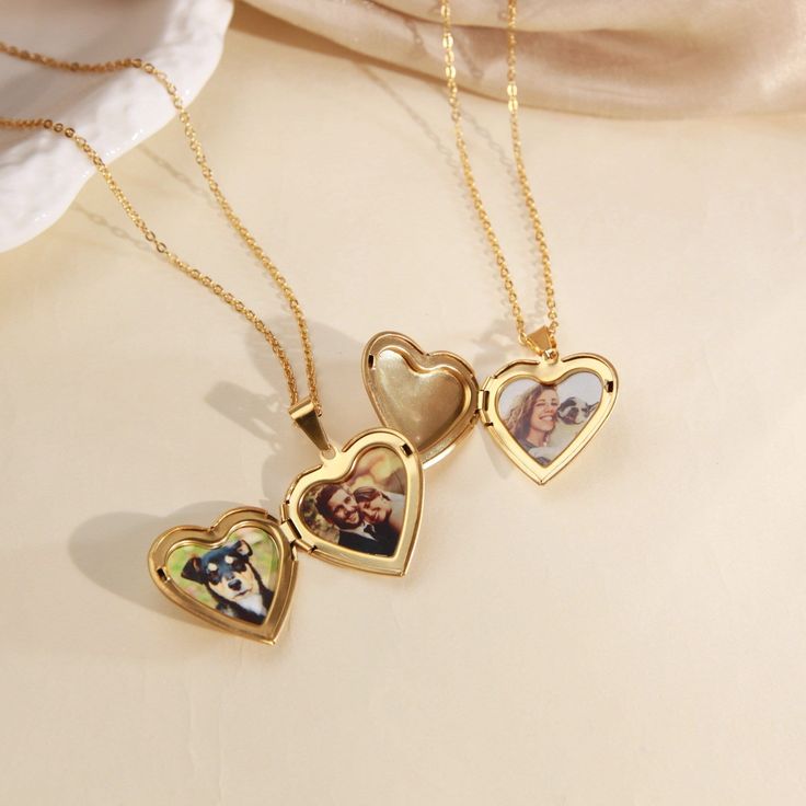 Personalized 14K Gold-Plated Heart Locket Charm Necklace,Heart Locket Necklace With Photo, Waterproof Pendant,Locket that Opens,Gift for MOM PERFECT GIFT ♥ Delight your friends or family with this unique gift. The perfect Mother's Day gift, a photo necklace for mom, new mom, sister, friend, girlfriend to treasure your memories.Christmas gifts, Anniversary gifts, Wedding gifts, Birthday gifts, etc. D E T A I L * MATERIAL : High Quality Stainless steel * Color : Gold / Silver / Rose Gold * Pendant Luxury Heart Charm Locket Necklace Keepsake, Luxury Heart Pendant Necklace For Keepsake, Cheap Locket Necklace With Heart Charm For Gift, Gold Locket Necklace For Anniversary, Affordable Personalized Heart Pendant Locket Necklace, Cheap Personalized Pendant Locket Necklace, Luxury Heart Charm Locket Necklace For Keepsake, Luxury Locket Necklace For Anniversary, Luxury Locket Jewelry For Anniversary