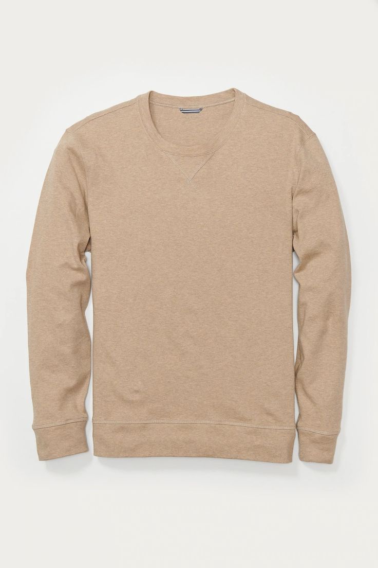 Shop Onsloe's sportswear collection for men including this tan crewneck sweatshirt. Shop Onsloe mens sportswear, shipping is always free. Sporty Cotton Sweatshirt For Layering, Classic Crew Sweats With Ribbed Cuffs, Classic Crew Neck Sweats For Loungewear, Classic Sweatshirt With Ribbed Crew Neckline, Classic Cotton Sweatshirt With Ribbed Neckline, Classic Crew Top With Ribbed Cuffs, Classic Crew Neck Top With Ribbed Cuffs, Classic Crew Neck Sweatshirt For Layering, Cotton Crew Sweatshirt With Double-needle Stitching