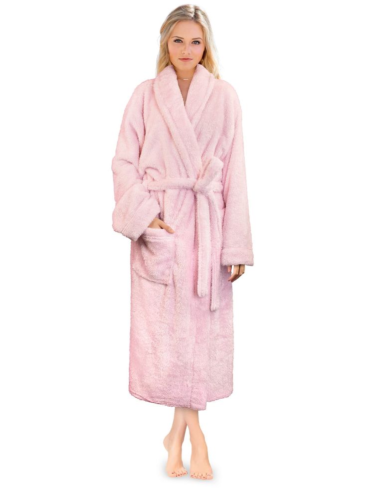 PRICES MAY VARY. Designed to be used as comfortable robe or bathrobe at your home. Our shaggy long robe has the perfect fit and comes with a waist strap so you can adjust for perfect fit and 2 side pockets to keep all your essentials! FLUFFY TEDDY SHERPA FLEECE ROBE Our Premium Women Fleece Long Robe is soft on your skin, lightweight, and keeps you warm. We made the robe of fluffy teddy sherpa fabric to make it cozy with an elegant touch! PERFECT GIFT: Ideal present for family or friends for bir Christmas For Boyfriend, Womens Bathrobes, Fleece Robe, Soft Robes, Belted Robe, Lounge Robes, Hooded Robe, Cozy Loungewear, Old Rose