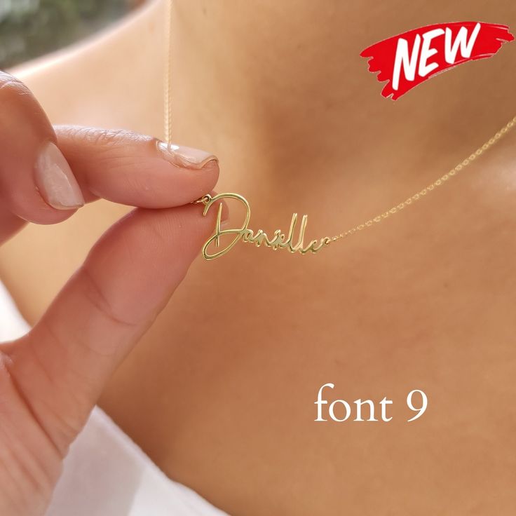 Personalized Name Necklace-Gold Name Necklace-Perfect Gift for Her-Sterling Silver Name Necklace Solid Gold Name Necklace-Christmas Gifts Here is a dainty, delicate and simple, yet classy minimalist Name  Necklace. The perfect gift for yourself and your loved ones  Features [] Made to Order [] Material Option: High Quality 925 Sterling Silver-14K Solid Gold (Both Name and the Chain 100% real. It's not plated) []Dimensions: Depending on your font choice, height sizes range from 10mm to 6mm lowercase. [] Color Options: Sterling Silver -Gold Plated-Rose Gold Plated---- 14K Solid Yellow Gold-14K Solid White Gold                                         PACKAGE 🎁 All items are gift wrapped with care and sent in protective packaging to ensure safe delivery to every customer. Gold Minimalist Name Necklace As Gift, Silver Name Necklace With Delicate Chain For Gift, Silver Minimalist Name Necklace As Gift, Customized Dainty Gold Charm Necklaces, Customized Dainty Gold Charm Necklace, Dainty Customized Gold Charm Necklaces, Custom Name Silver Jewelry For Christmas, Customized Silver Name Necklace For Christmas, Gold Name Necklace With Delicate Chain For Gift