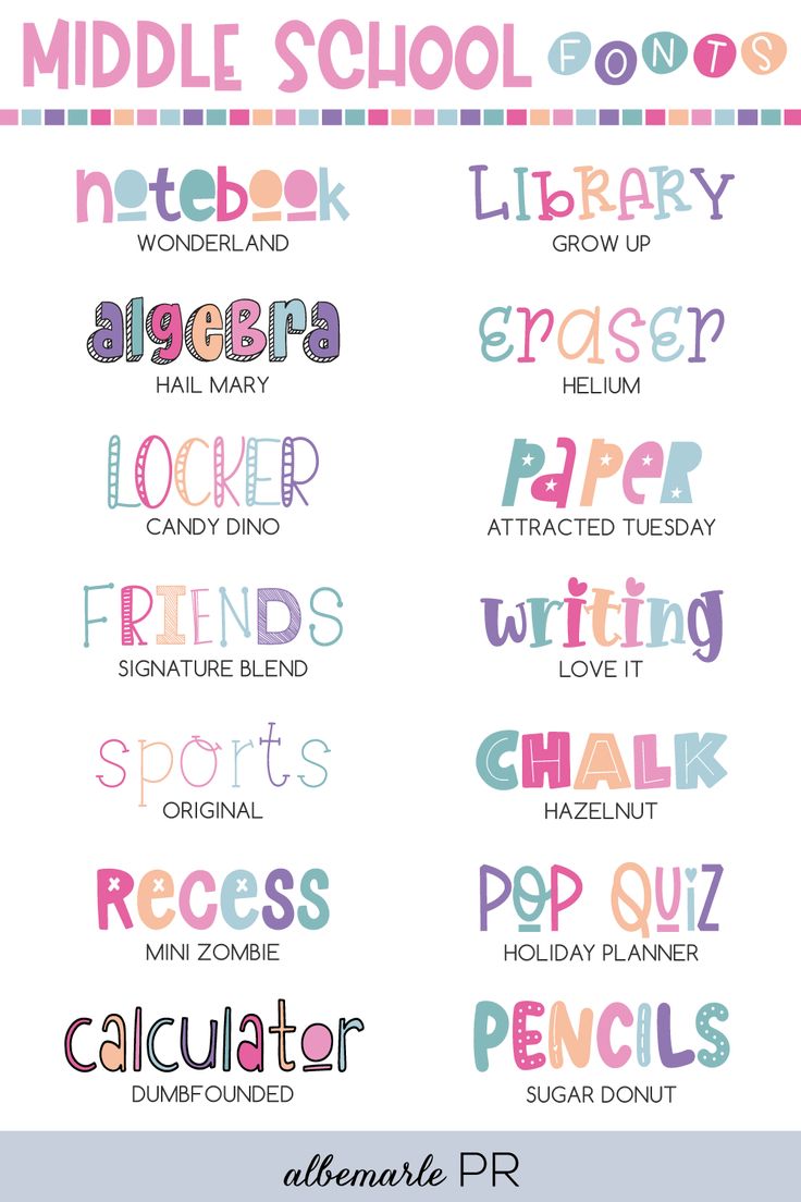 Back to school fonts for middle school Fonts For School Projects, Cute Hand Lettering Fonts, Teacher Fonts Canva, Fonts To Write In, Cricut Back To School Projects, Free Teacher Fonts, Fonts For Teachers, Teacher Fonts, Letters Tattoo