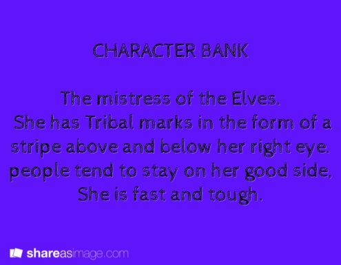 a purple background with the words character bank