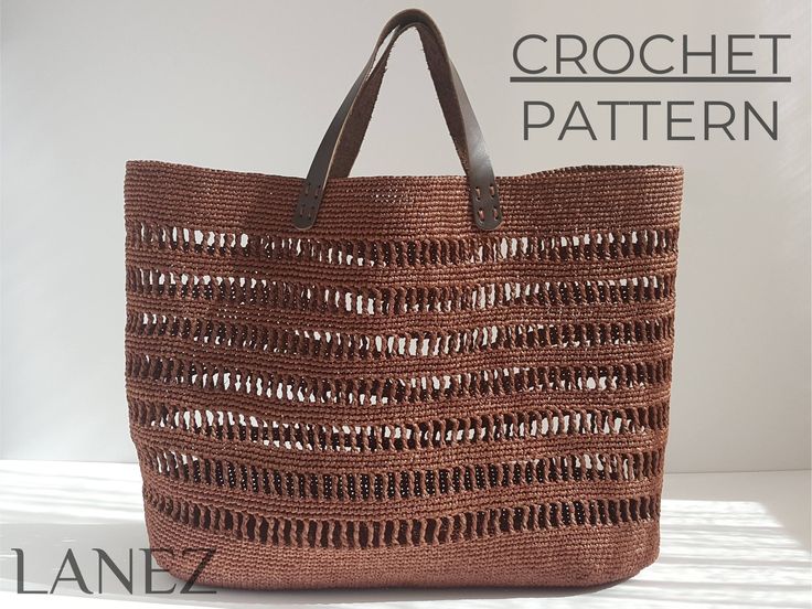 an image of a handbag with the words crochet pattern on it