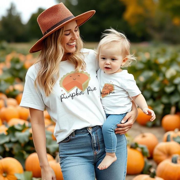 Mama and Mamas Little Pumpkin Toddler tee shirt and baby bodysuit.  UNISEX T-SHIRT * Medium fabric, consisting of high quality, 100% ring-spun US cotton for long-lasting comfort. * The relaxed fit keeps the wearer comfy in both casual and semi-formal settings while the crew neckline delivers that classic, neat style which makes it perfect for accessorizing.  *  The pre-shrunk fabric ensures a consistently great fit.  * Made using 100% US cotton that is ethically grown and harvested. Gildan is al Cute Summer T-shirt For Parenting, Playful T-shirt For Fall Playtime, Playful T-shirt For Playtime In Fall, Cute Fall T-shirt For Playtime, Fall Playtime Tops With Short Sleeves, Playful Summer Family T-shirt, Playful Family T-shirt For Summer, Playful Summer T-shirt For Family Events, Playful Short Sleeve T-shirt For Fall