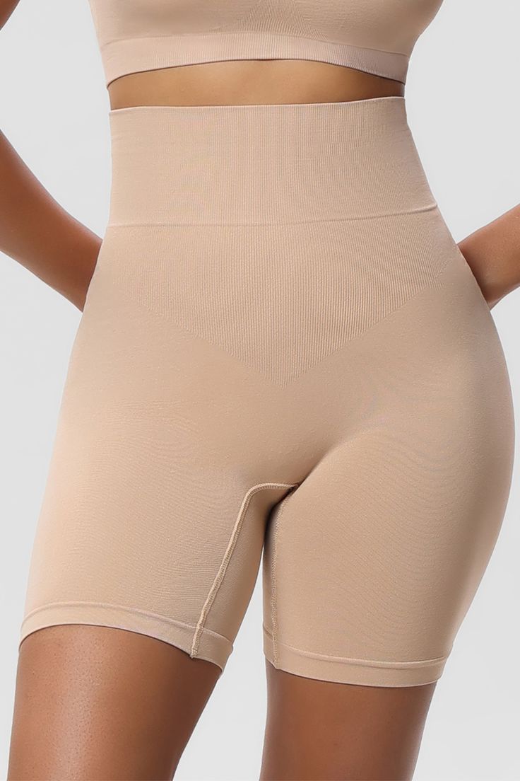 Beige Tummy Control High Waisted Shaper Shorts High Waist Smoothing Shapewear For Summer, High-cut Leg Bottoms With Built-in Shorts, High-waist Smoothing Shapewear For Summer, Seamless High-waisted Shapewear Shorts, Seamless High-waisted Shorts Shapewear, Compressive High-waisted Shapewear Shorts, High Waist Shapewear Bottoms With Built-in Shorts, Compressive Shapewear High-waisted Shorts, Compressive High-waisted Shorts Shapewear