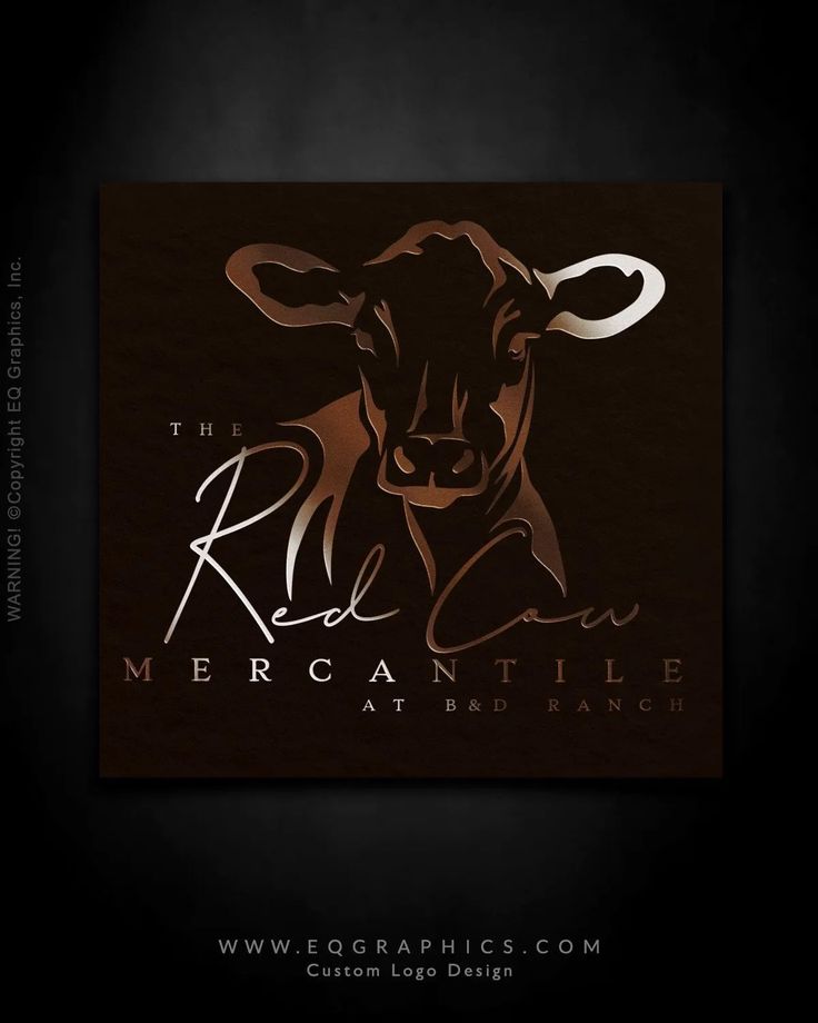 the logo for an artisan ranch with a cow's head and name on it