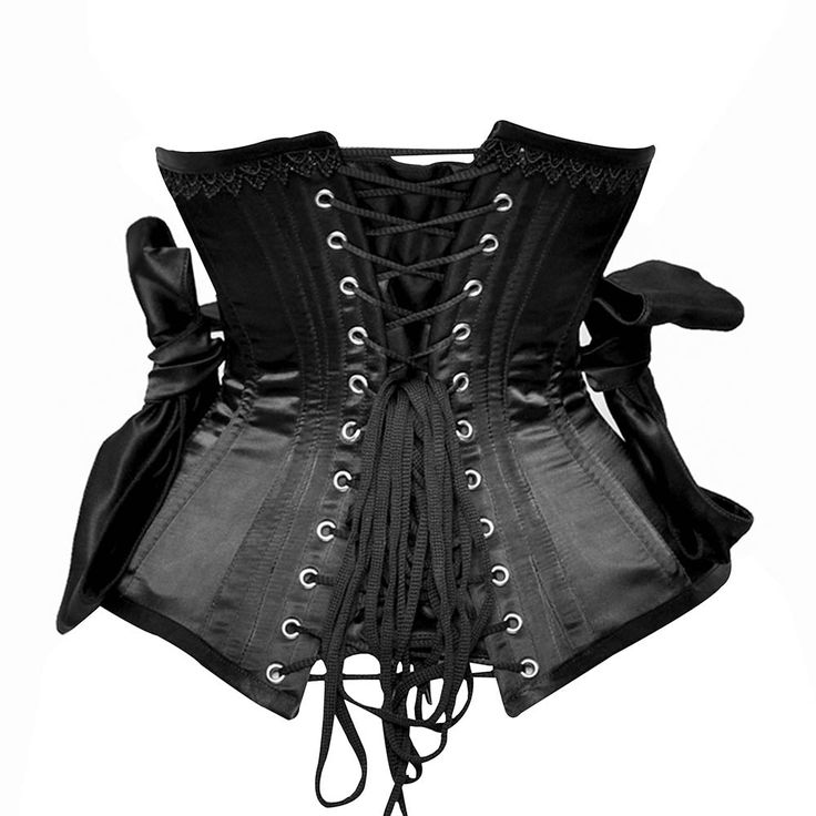 Black Satin Corset Top, the Under bust Corset is a versatile option that can cater to multiple purposes, including tight-lacing, body shaping, and waist training. It is a valuable investment for those looking to achieve their desired figure or aesthetic, as well as an attractive look. This Black satin corset top will set you apart from the crowd and make you the center of attention. This Satin Under Bust Corset provides significant lumbar, mid-line, and lower back support and may improve posture Black Satin Corset, Black Leather Corset, Under Bust Corset, Satin Corset Top, Lower Back Support, Steel Boned Corsets, Cord Lace, Lace Tights, Satin Corset