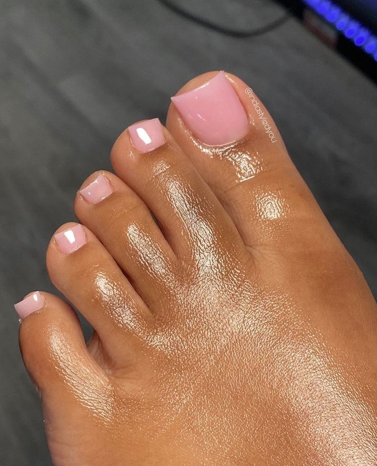 Pink Nails Feet Pedicures, Natural Pink Toe Nails, Pretty Feet Nails Light Pink, Sheer Pink Pedicure, Baby Pink Toes Nails, Nude Acrylic Toe Nails, Milky Pink Toes, Light Pink Acrylic Toes, Nude Nails Toes