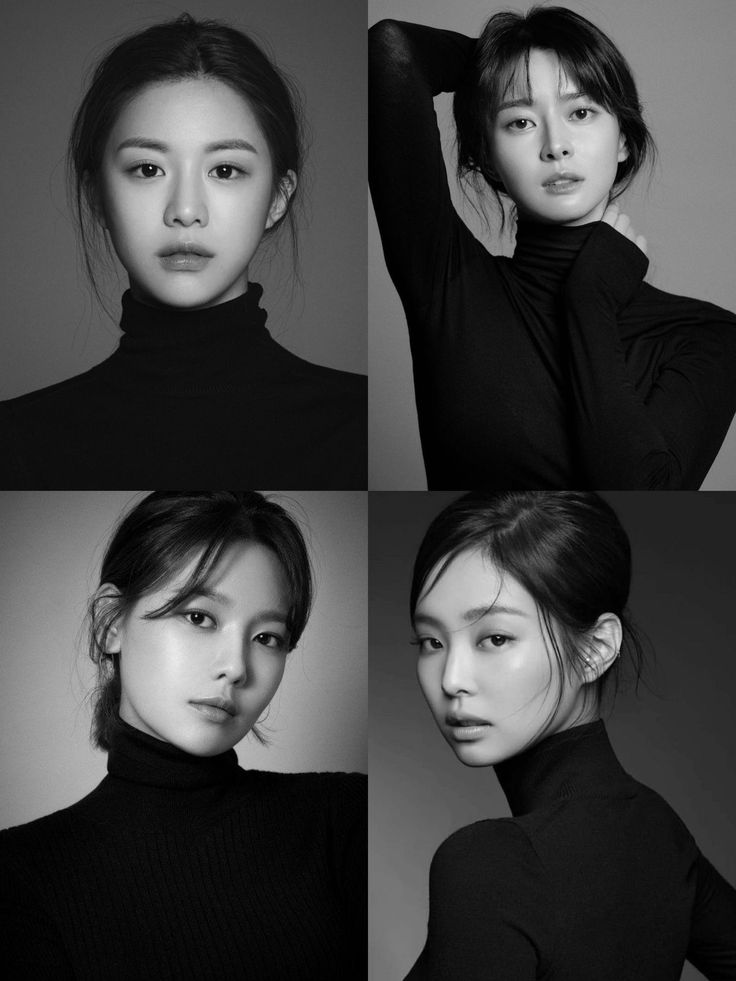 Elegant Concept Photoshoot, Korean B&w Photoshoot, Attractive Photoshoot Ideas, Korean Portrait Photoshoot, Professional Model Photoshoot Poses, Korean Black And White Photoshoot, Female Model Shoot Poses, Black And White Shoot Photoshoot, Professional Studio Photoshoot