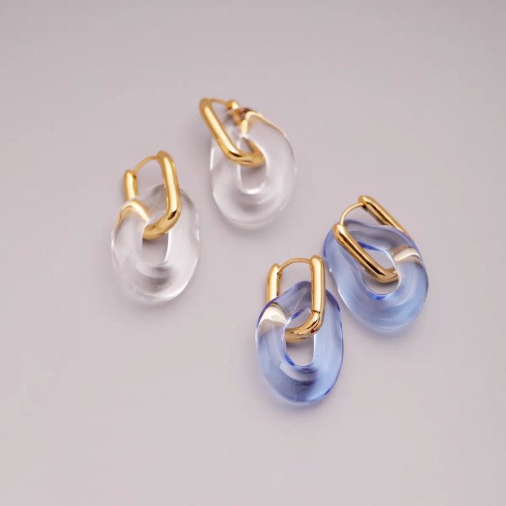 Handcrafted Whirl Glass Drop Earrings – A.M.Jewelry Studio Luxury Blue Glass Jewelry, Candy Jewelry, Glass Drop Earrings, Contemporary Earrings, Glass Rings, Bling Rings, Gold Accent, Modern Earrings, Gold Drop Earrings