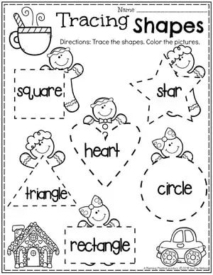 the worksheet for teaching shapes to teach children how to read and understand them