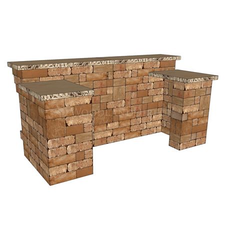 an outdoor fire pit made out of bricks