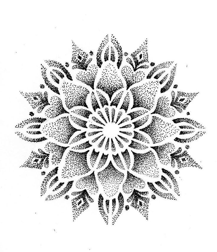 a black and white drawing of a flower