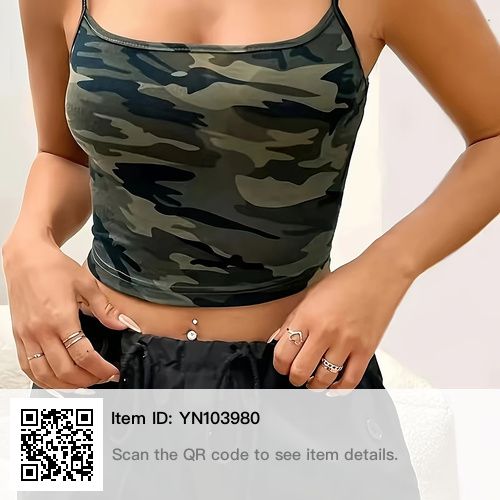 Camo Tank Top, Backless Cami Top, Camo Top, Top Outfit, Women Tank Tops, Cami Crop Top, Halter Crop Top, Top Crop, Sleeveless Crop Top