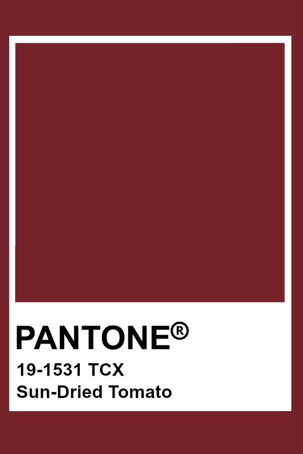 pantone's sun - dried tomato red color is shown