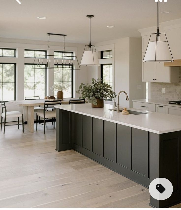 the instagram page for instagram com shows an open kitchen and dining room area