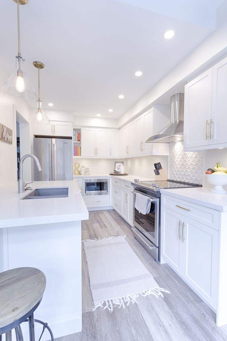 the kitchen is clean and ready for us to use in its new owner's home