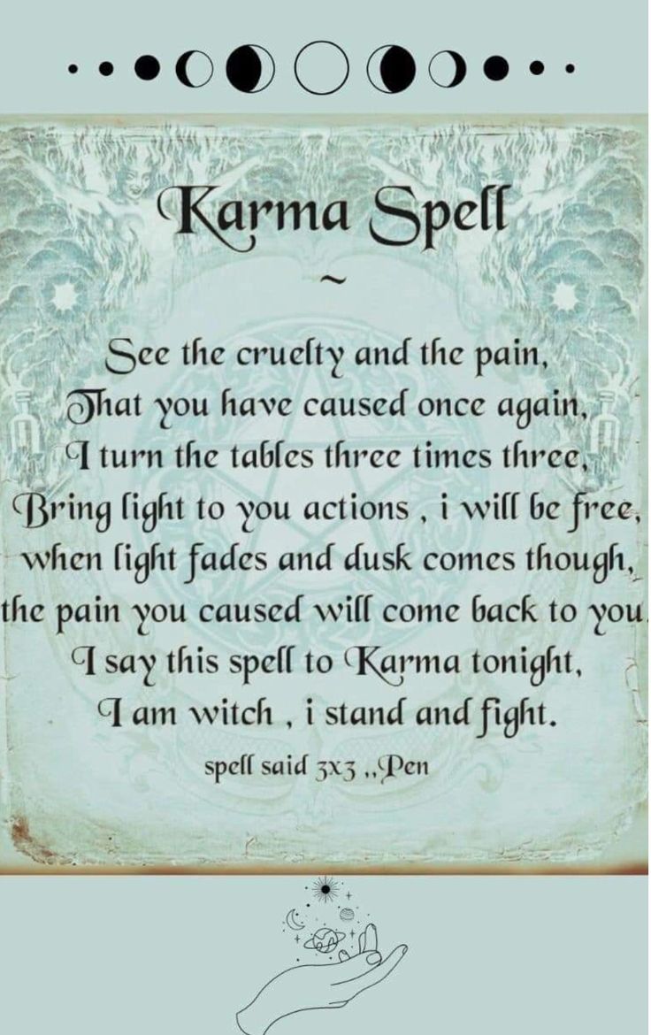 Instant Wish Spell, Witch Chants Magic Spells, Spell For Cheaters, Banishing Spell Chant, Spells To Make Someone Tell The Truth, Powerful Revenge Spell, Witchcraft Chants Magic Spells, Powerful Banishing Spell, Karma Chant Spell